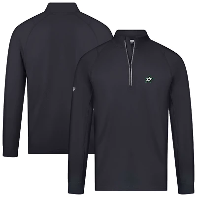Pull-over noir à col raglan et fermeture éclair quart de tour Dallas Stars Theory Insignia Core pour homme Levelwear
