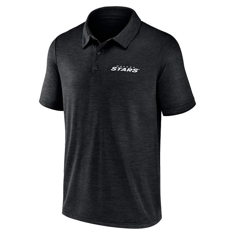 Men's Logo Athletic Black Dallas Stars Unstoppable Polo