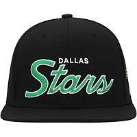 Casquette Snapback noire Mitchell & Ness Dallas Stars Core Team Script 2.0 pour hommes
