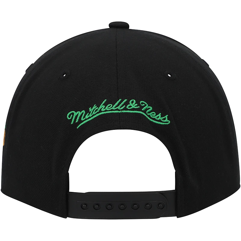Casquette Snapback noire Mitchell & Ness Dallas Stars Core Team Script 2.0 pour hommes