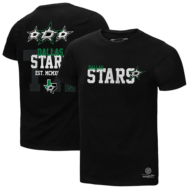 T-shirt noir domicile des Dallas Stars pour homme Mitchell & Ness