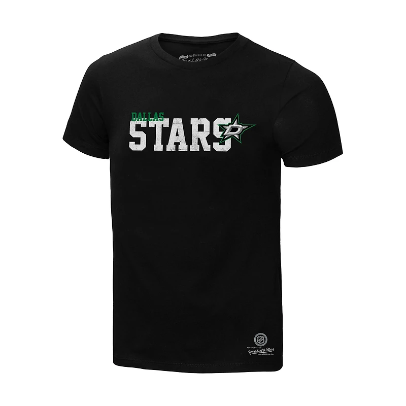 T-shirt noir domicile des Dallas Stars pour homme Mitchell & Ness