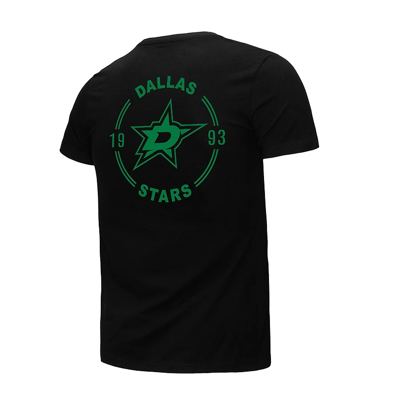 T-shirt noir Mitchell & Ness pour homme, Penalty Box 2.0, Dallas Stars