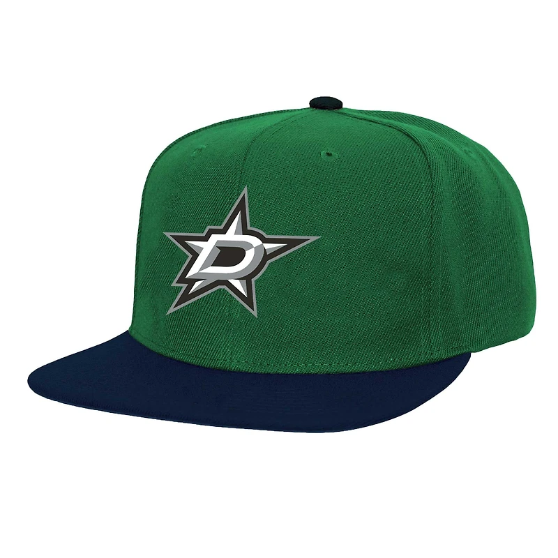Casquette Snapback Mitchell & Ness Kelly Green Dallas Stars Core Team Ground 2.0 pour hommes
