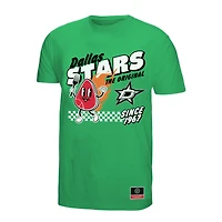 T-shirt vert Kelly Dallas Stars de Mitchell & Ness pour homme avec motif nourriture locale