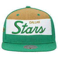 Casquette snapback Mitchell & Ness Kelly Green Dallas Stars pour homme