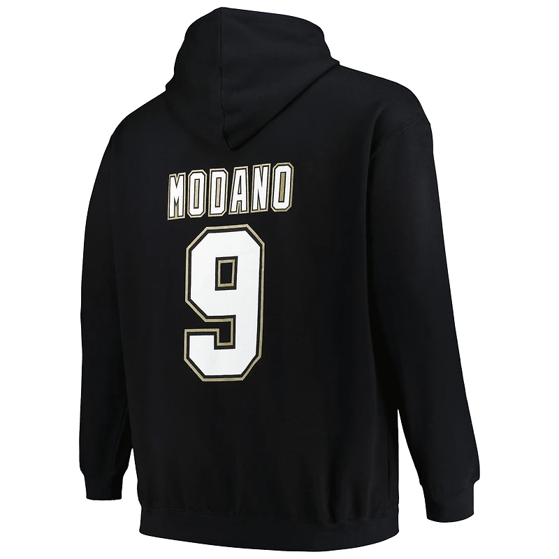 Men's Mitchell & Ness Mike Modano Black Dallas Stars Name Number Pullover Hoodie