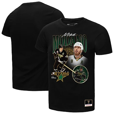 Men's Mitchell & Ness Mike Modano Black Dallas Stars Player Collage Name Number T-Shirt