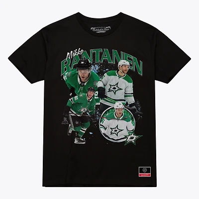 Men's Mitchell & Ness Mikko Rantanen Black Dallas Stars Player Collage T-Shirt