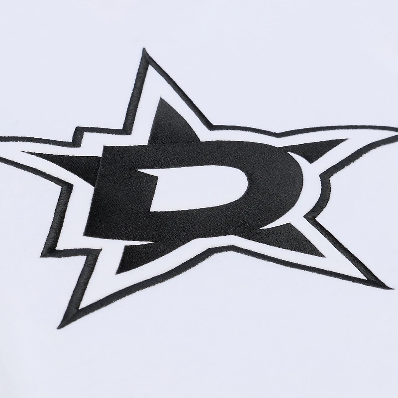 Sweat à capuche en polaire arctique Mitchell & Ness blanc Dallas Stars pour homme