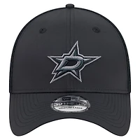 Men's New Era  Black Dallas Stars Blackout 39THIRTY Flex Fit Hat
