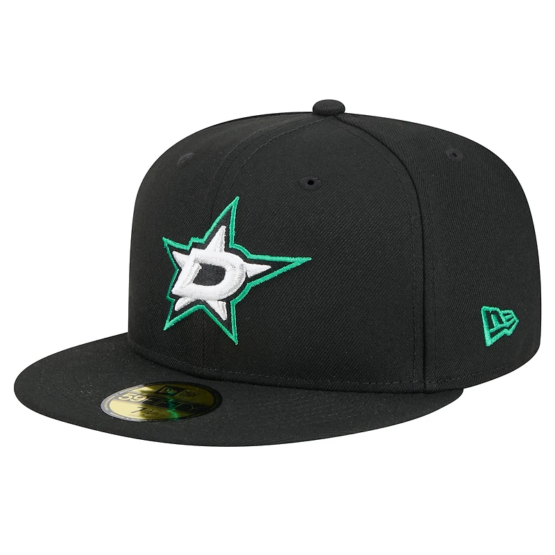 Men's New Era  Black Dallas Stars Core 59FIFTY Fitted Hat