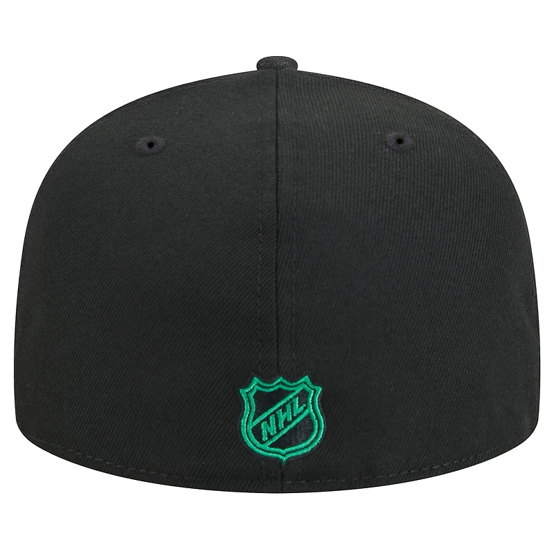 Casquette ajustée New Era Core 59FIFTY noire pour homme, Dallas Stars