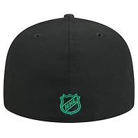 Casquette ajustée New Era Core 59FIFTY noire pour homme, Dallas Stars