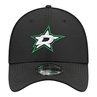 Casquette New Era Flex noire pour homme avec logo des Dallas Stars (modèle 39THIRTY).