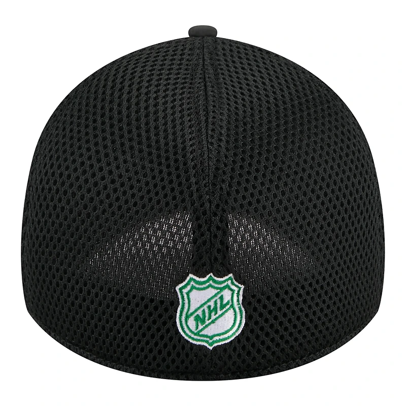 Casquette New Era Flex noire pour homme avec logo des Dallas Stars (modèle 39THIRTY).
