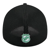 Casquette New Era Flex noire pour homme avec logo des Dallas Stars (modèle 39THIRTY).