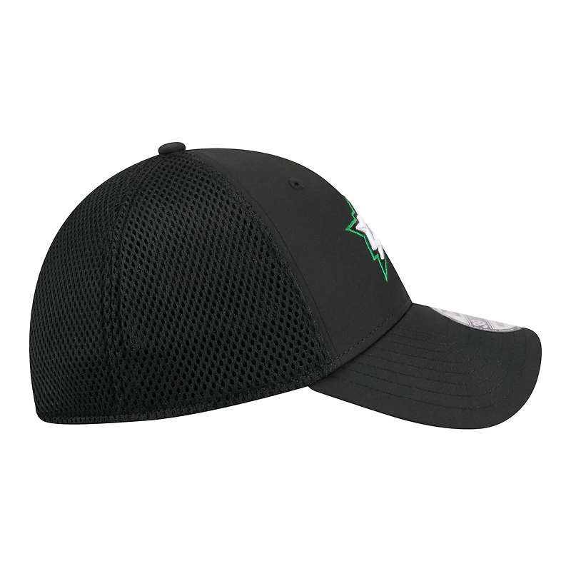 Men's New Era  Black Dallas Stars Logo 39THIRTY Flex Hat