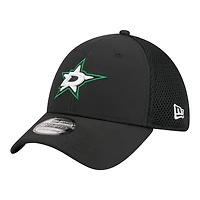 Men's New Era  Black Dallas Stars Logo 39THIRTY Flex Hat