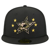 Casquette ajustée 59FIFTY noire à motif camouflage numérique des Stars de Dallas pour homme New Era