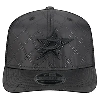 Casquette de camionneur ajustable en nylon matelassé 9SEVENTY noire New Era pour homme des Dallas Stars