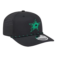 Men's New Era  Black Dallas Stars Sport Vented 9SEVENTY Rope Adjustable Hat
