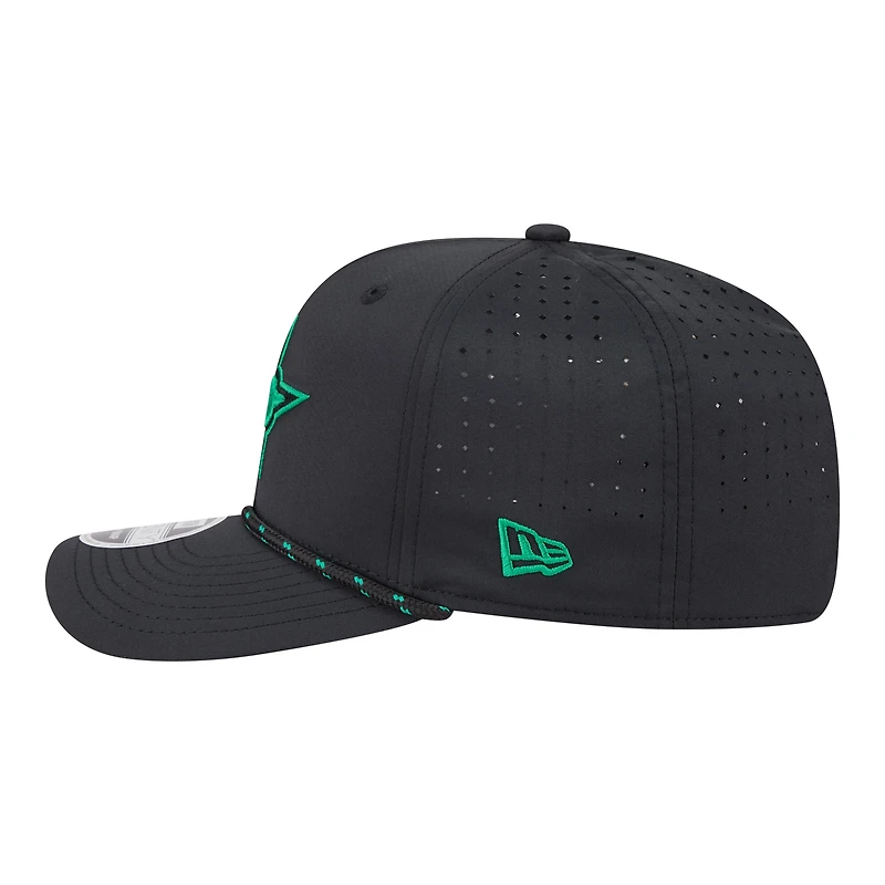 Men's New Era Black Dallas Stars Sport Vented 9SEVENTY Rope Adjustable Hat
