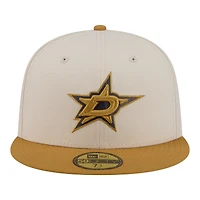 Men's New Era  Cream/Tan Dallas Stars Colorpack Two-Tone 59FIFTY Fitted Hat