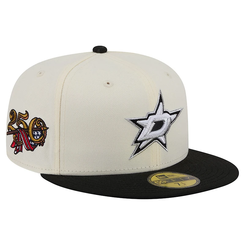 Men's New Era Cream Dallas Stars 250th Anniversary of the United States Two-Tone 59FIFTY Fitted Hat