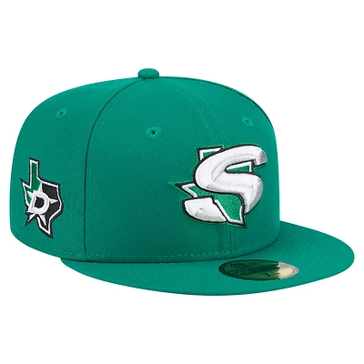 Casquette ajustée Deceptor 59FIFTY verte pour homme des Dallas Stars de New Era