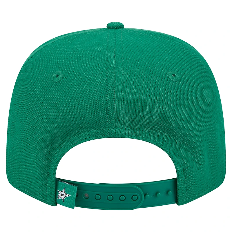 Men's New Era Kelly Green Dallas Stars Logo Basic 9SEVENTY Adjustable Hat