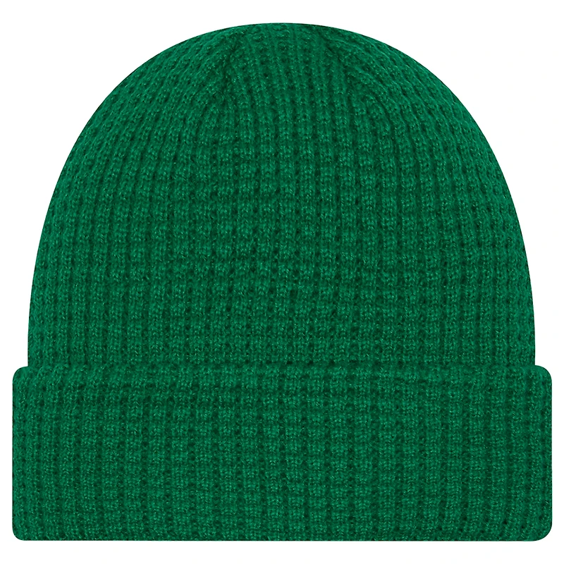 Men's New Era Kelly Green Dallas Stars Waffle Cuffed Knit Hat