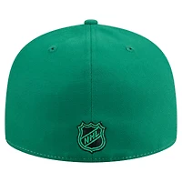 Casquette ajustée bicolore 59FIFTY New Era pour homme, blanc/vert Kelly, Dallas Stars Repeat