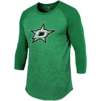 T-shirt à manches 3/4 raglan tri-blend Tyler Seguin Kelly Green Dallas Stars pour homme
