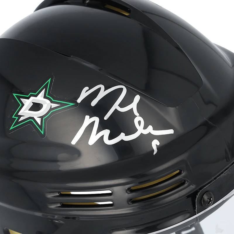 Mini casque noir autographié par Mike Modano des Stars de Dallas