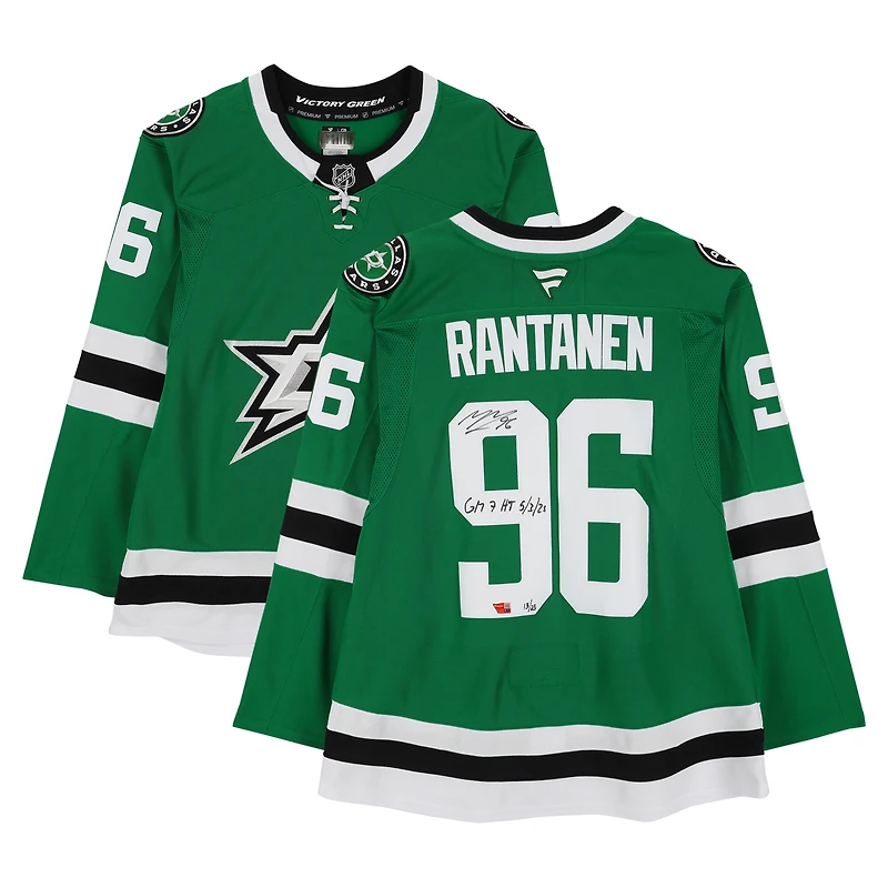 Mikko Rantanen Dallas Stars Kelly Green Fanatics Premium Jersey with "GM 7 HT 5/3/25" Inscription - Limited Edition of 25