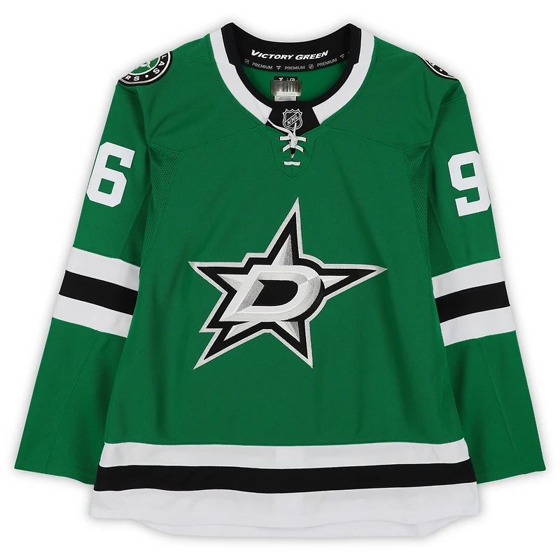 Maillot Fanatics Premium vert Kelly de Mikko Rantanen (Dallas Stars) avec inscription « GM 7 HT 5/3/25 » - Édition limitée à 25 exemplaires