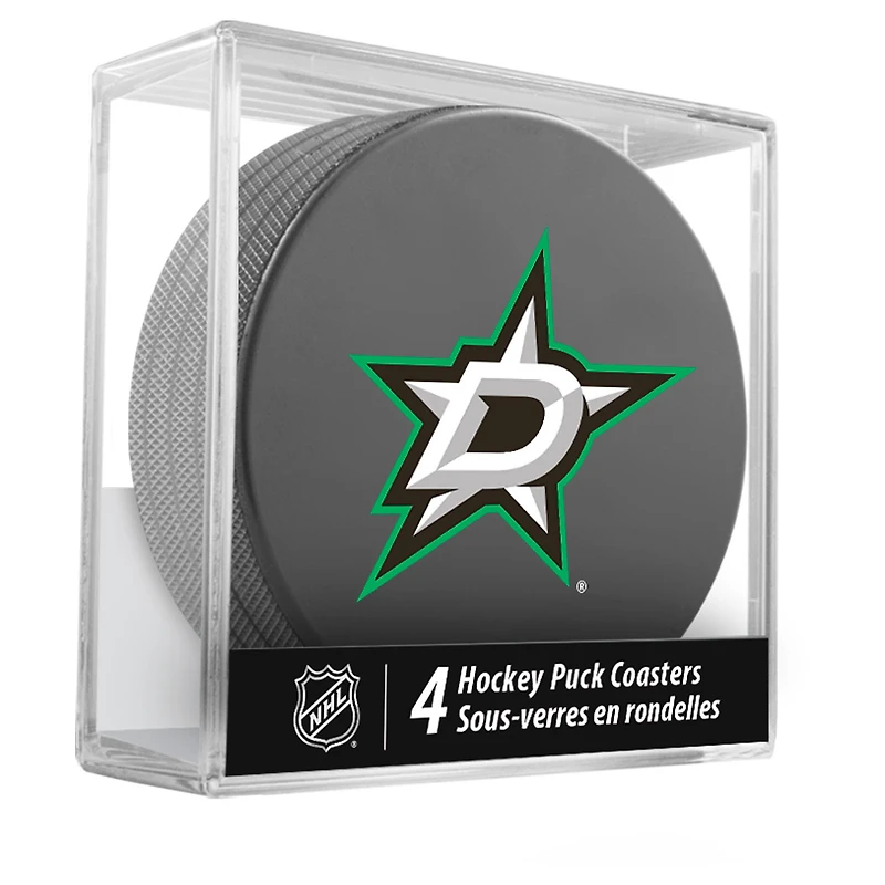 The Sports Vault Dallas Stars Ensemble de quatre dessous de verre en forme de rondelle