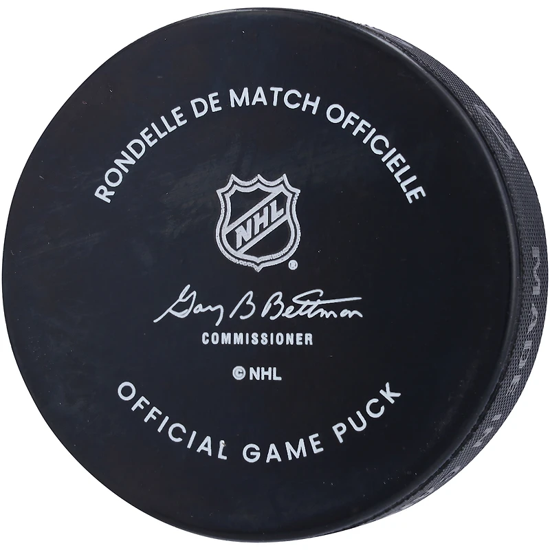 Rondelle de match officielle autographiée par Thomas Harley des Dallas Stars