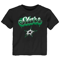 T-shirt noir à imprimé pétillant Dallas Stars pour tout-petits