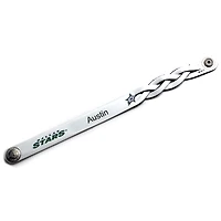 Bracelet tresse simple en cuir personnalisé Dallas Stars blanc
