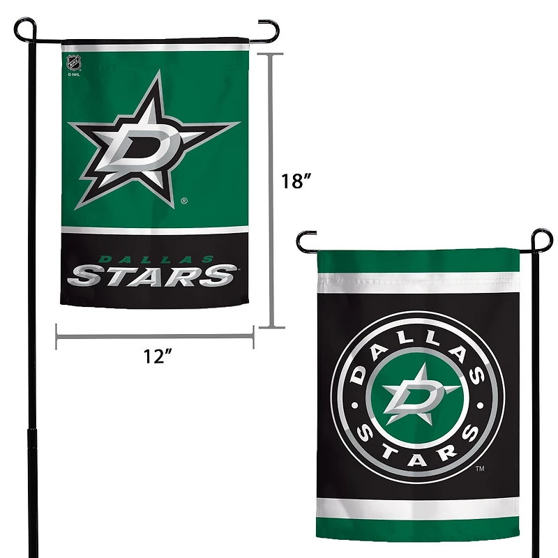 WinCraft Dallas Stars 12" x 18" Drapeau de jardin à logo double face