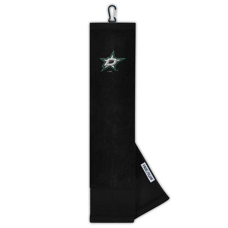 Serviette de golf WinCraft Dallas Stars 16" x 25" brodée à trois volets avec motif visage/club