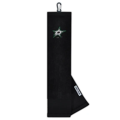 Serviette de golf WinCraft Dallas Stars 16" x 25" brodée à trois volets avec motif visage/club