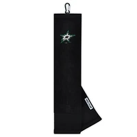 Serviette de golf WinCraft Dallas Stars 16" x 25" brodée à trois volets avec motif visage/club
