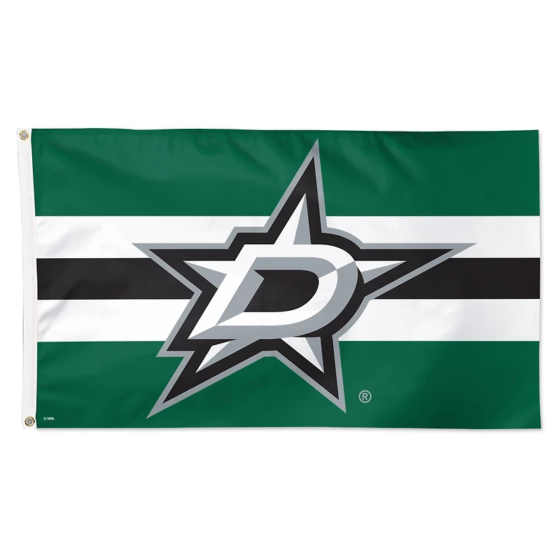 Drapeau de luxe à rayures simples WinCraft Dallas Stars 3 pi x 5 pi