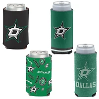 WinCraft Dallas Stars, paquet de 4, 12 oz. Ensemble refroidisseur de canettes et de canettes minces