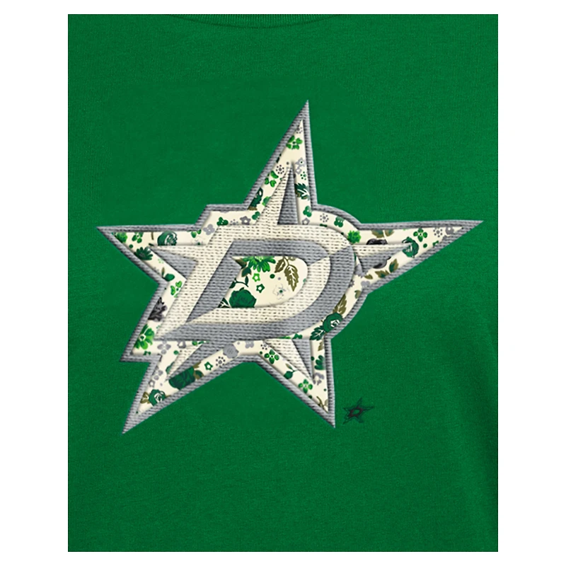 T-shirt à imprimé floral Dallas Stars Glam Game de New Era pour femme, vert
