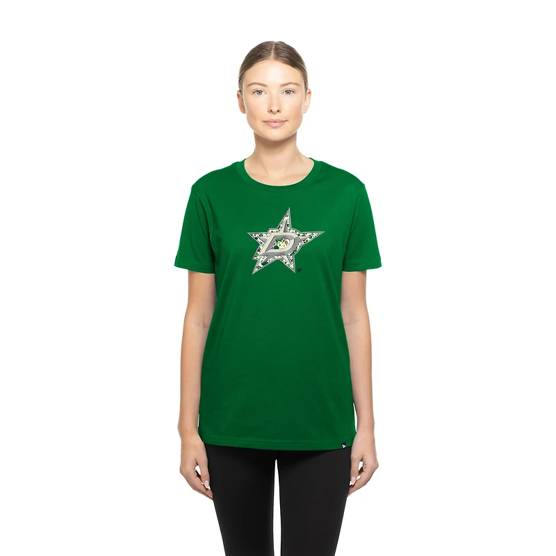 T-shirt à imprimé floral Dallas Stars Glam Game de New Era pour femme, vert