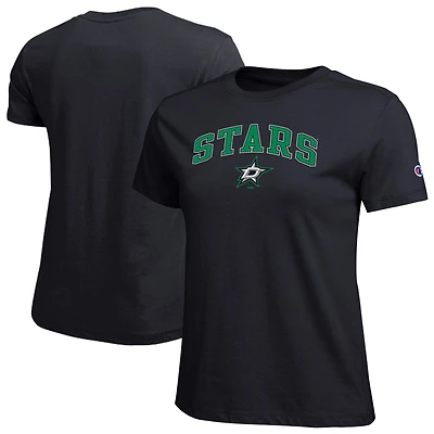 T-shirt noir Champion Dallas Stars avec logo mascotte en forme d'arche